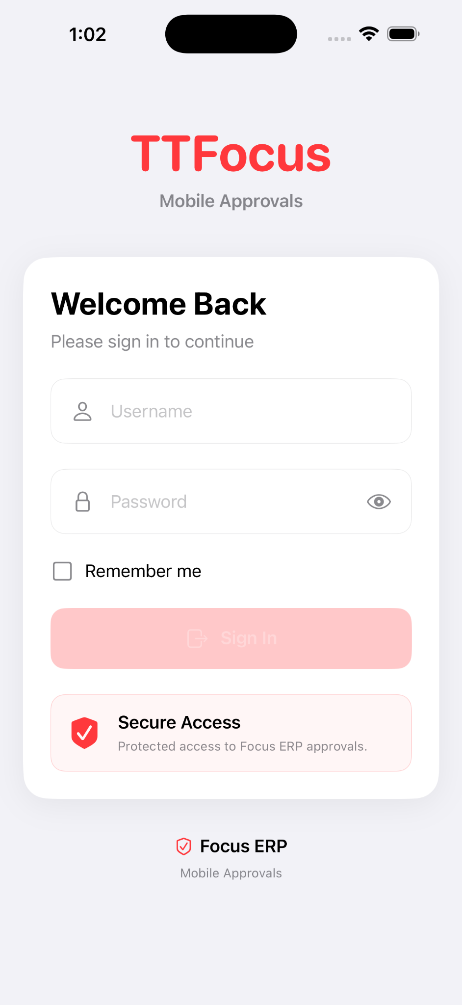 TTFocus mobile login